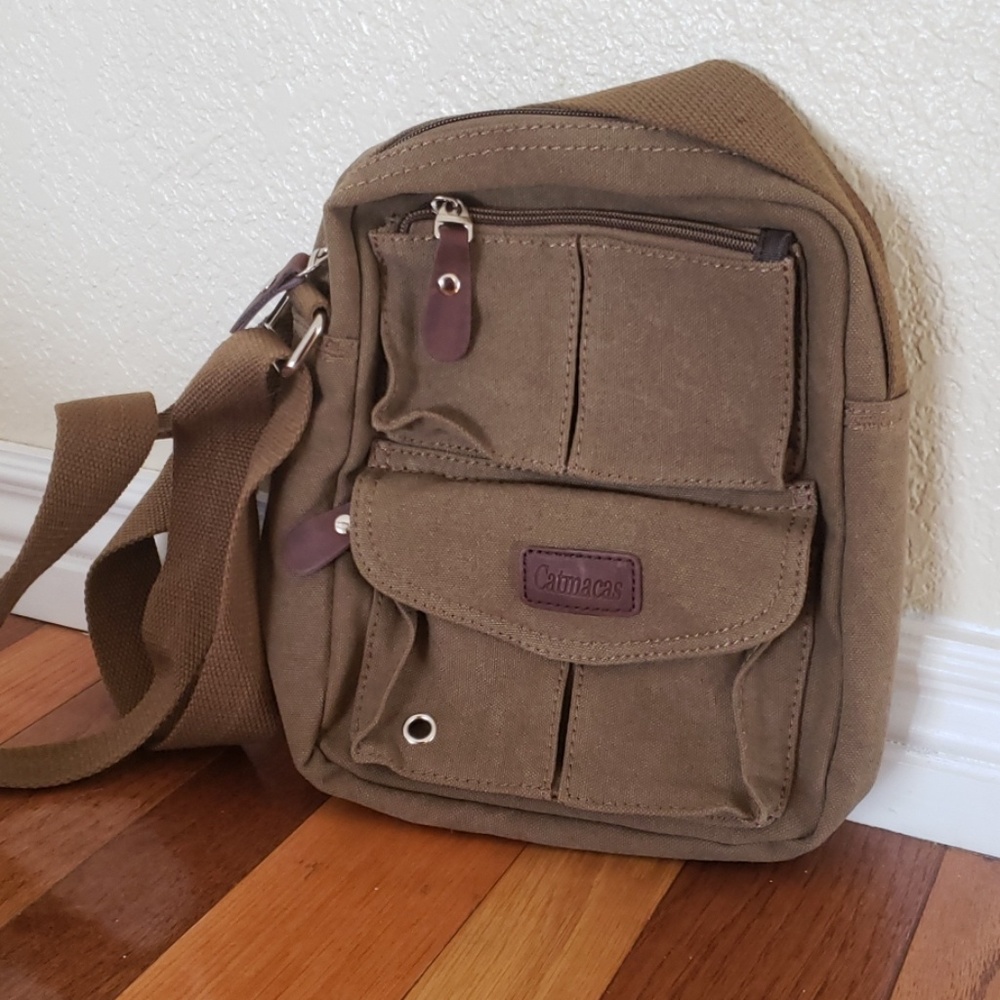 High quality Canvas leather Messenger bag dustbag